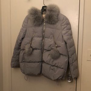down coat grey